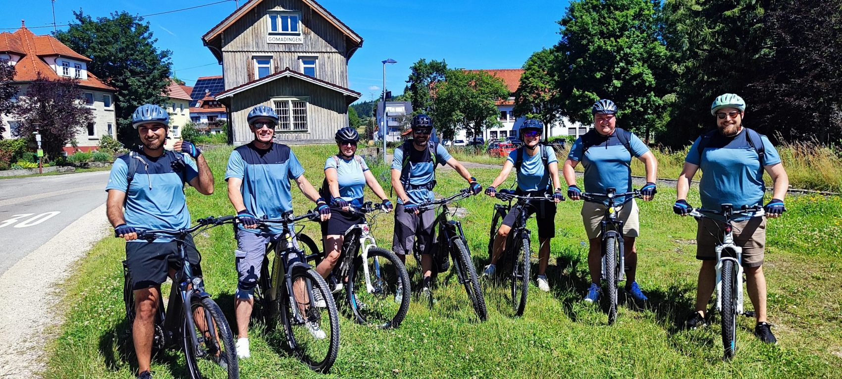 Firmenevent mit Mountainbikes auf der Schwäbischen Alb